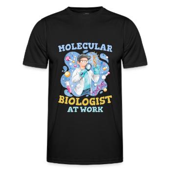 Biology Biologist Funny Molecular Biologist - Men's Functional T-Shirt - black - Front - AI Model Male 178 dark (178cm)