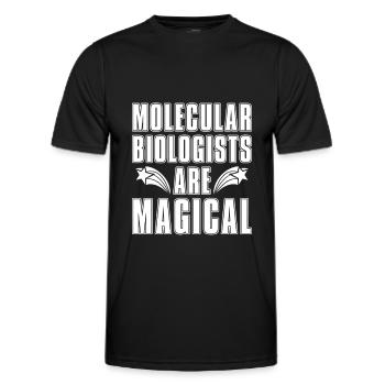 Biologiste Biologiste Magique Moléculaire Biologiste - T-shirt sport Homme - noir - Devant - AI Model Male 178 dark (178cm)