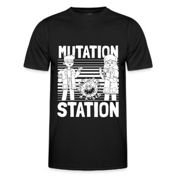 Biologiste Biologie Mutation cellulaire Biologiste moléculaire - T-shirt sport Homme - noir - Devant - AI Model Male 178 dark (178cm)