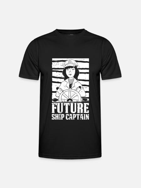 Segeln Segler Segelboot Helm Ship Captain Future - Männer Funktions-T-Shirt - Schwarz