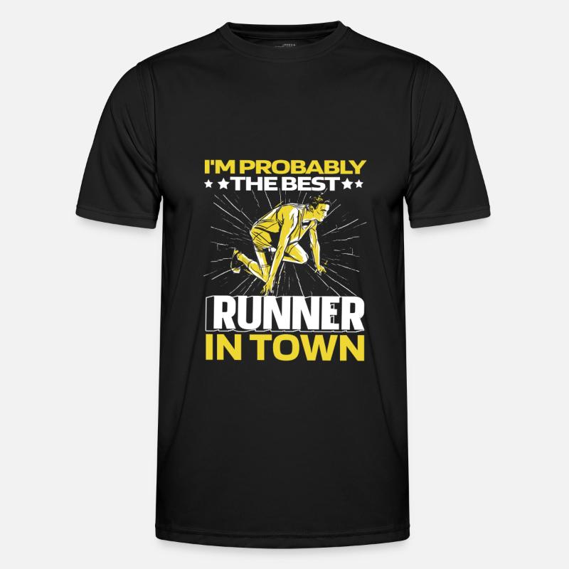 Runner Jogger Runner Run Funny - Men's Functional T-Shirt - black