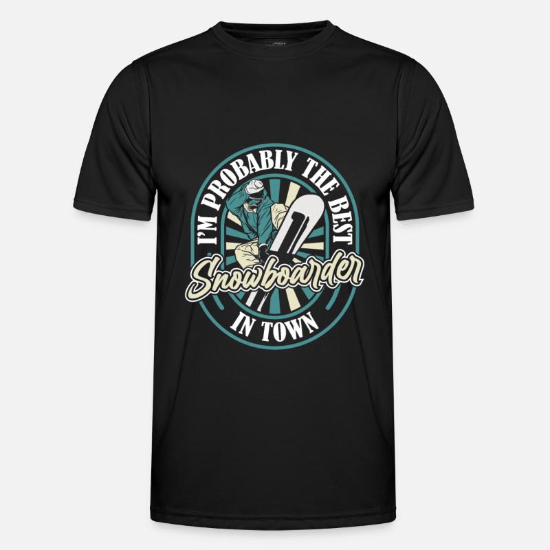 Snowboard Snowboarder Funny - Men's Functional T-Shirt - black