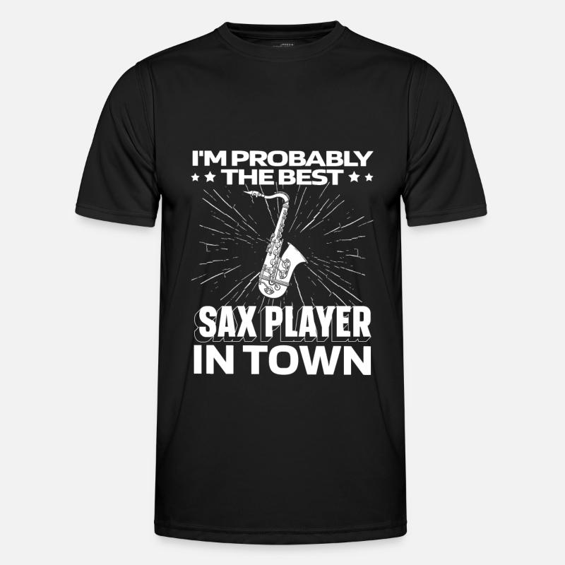 Saxophone Saxophone Funny - Men's Functional T-Shirt - black