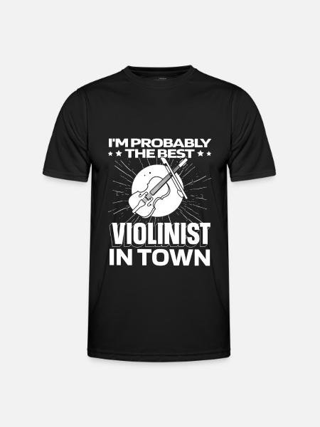 Violon Violon Drôle - T-shirt sport Homme - noir