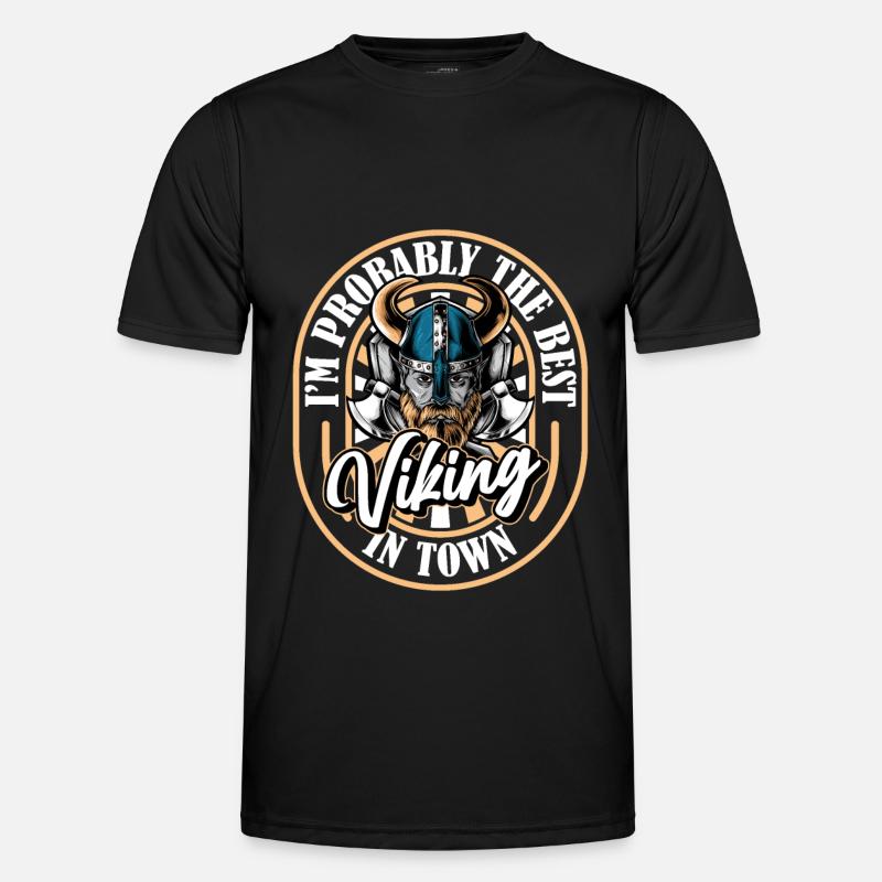 Wikinger Axt - Männer Funktions-T-Shirt - Schwarz