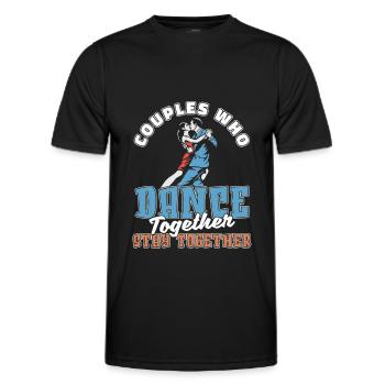 Couple professeur de danse - T-shirt sport Homme - noir - Devant - AI Model Male 178 dark (178cm)
