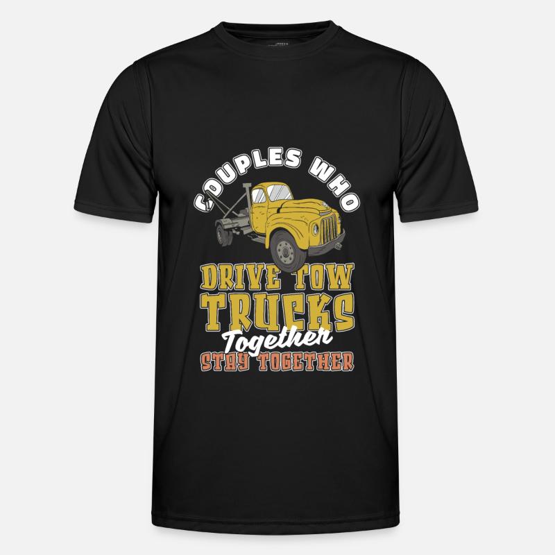 Abschleppdienst Abschlepper Paar - Männer Funktions-T-Shirt - Schwarz