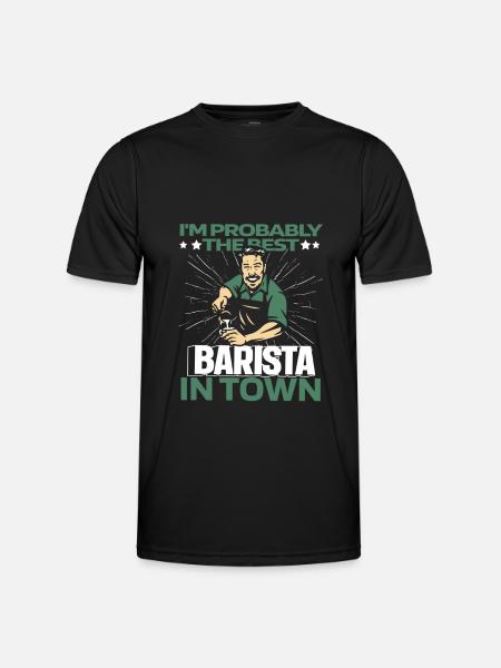 Barista Coffee Funny - Men's Functional T-Shirt - black