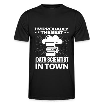 Data Science Data Analyst Server - Männer Funktions-T-Shirt - Schwarz - Vorne - AI Model Male 178 dark (178cm)