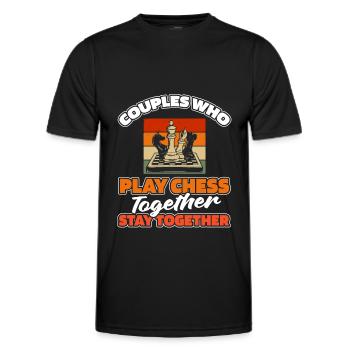 Chess Pair - Men's Functional T-Shirt - black - Front - AI Model Male 178 dark (178cm)