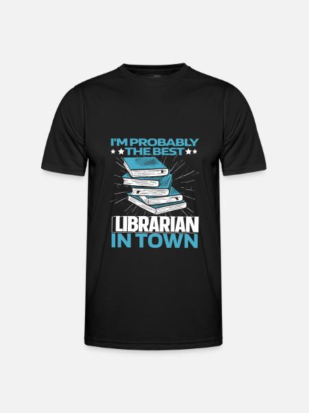 Librarian Lustig - Men's Functional T-Shirt - black