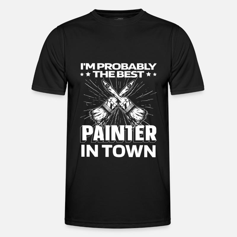 Painter Varnisher Brushes - Men's Functional T-Shirt - black
