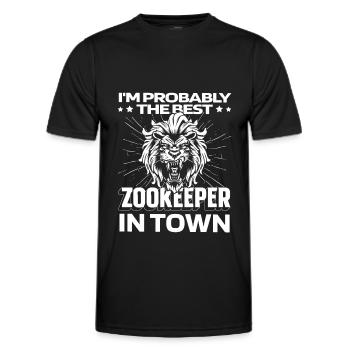 Tierpfleger Zoowärter Löwe - Männer Funktions-T-Shirt - Schwarz - Vorne - AI Model Male 178 dark (178cm)