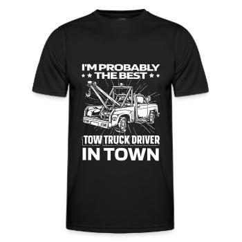 Abschleppdienst Abschlepper Lustig - Männer Funktions-T-Shirt - Schwarz - Vorne - AI Model Male 178 dark (178cm)