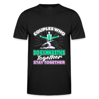 Rsg Turnen Sportgymnastik Paar - Männer Funktions-T-Shirt - Schwarz - Vorne - AI Model Male 178 dark (178cm)
