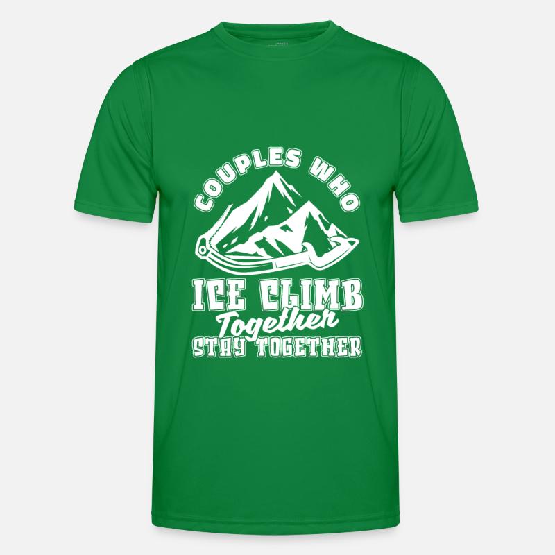 Ice climbing couple Men's Functional T-Shirt