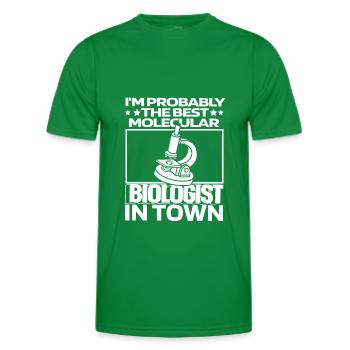 Biologiste Biologiste Microscope Biologiste moléculaire - T-shirt sport Homme - vert - Devant - AI Model Male 178 dark (178cm)