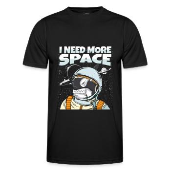 Orca Whale Killer Whale Killer Whale Astronaut - Men's Functional T-Shirt - black - Front - AI Model Male 178 dark (178cm)