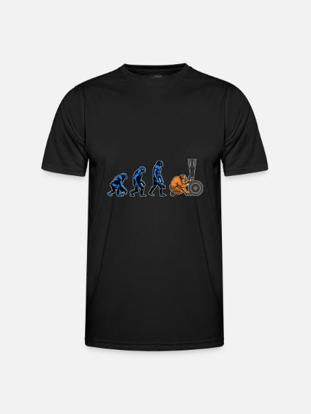 Flugzeug Mechaniker Evolution - Männer Funktions-T-Shirt - Schwarz