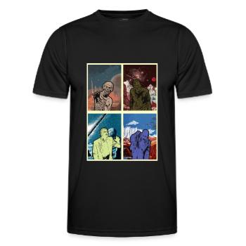 Zombie Halloween Creepy - Men's Functional T-Shirt - black - Front - AI Model Male 178 dark (178cm)