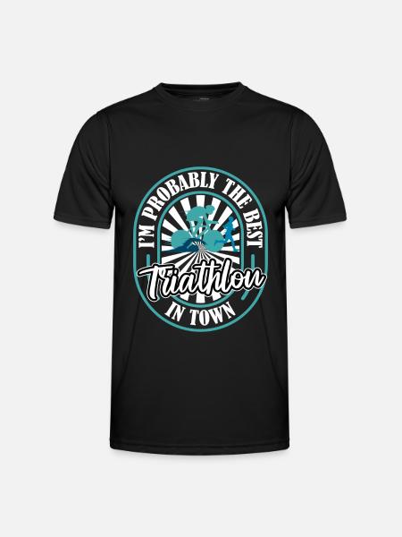 Triathlon Triathlete Lustig - Men's Functional T-Shirt - black