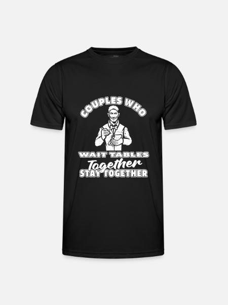 Waiter Waitress couple - Men's Functional T-Shirt - black