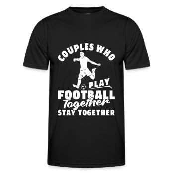 American Football Couple - Men's Functional T-Shirt - black - Front - AI Model Male 178 dark (178cm)