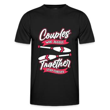 Jonglieren Jongleur Paar - Männer Funktions-T-Shirt - Schwarz - Vorne - AI Model Male 178 dark (178cm)