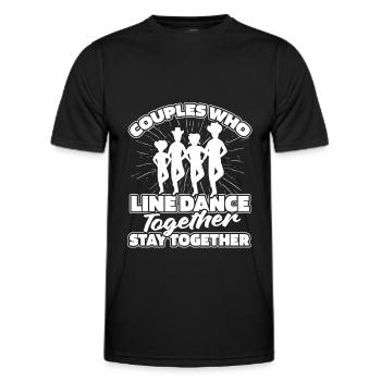 Line Dance Couple - Men's Functional T-Shirt - black - Front - AI Model Male 178 dark (178cm)