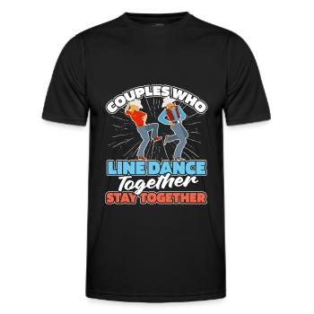 Line Dance Couple - Men's Functional T-Shirt - black - Front - AI Model Male 178 dark (178cm)