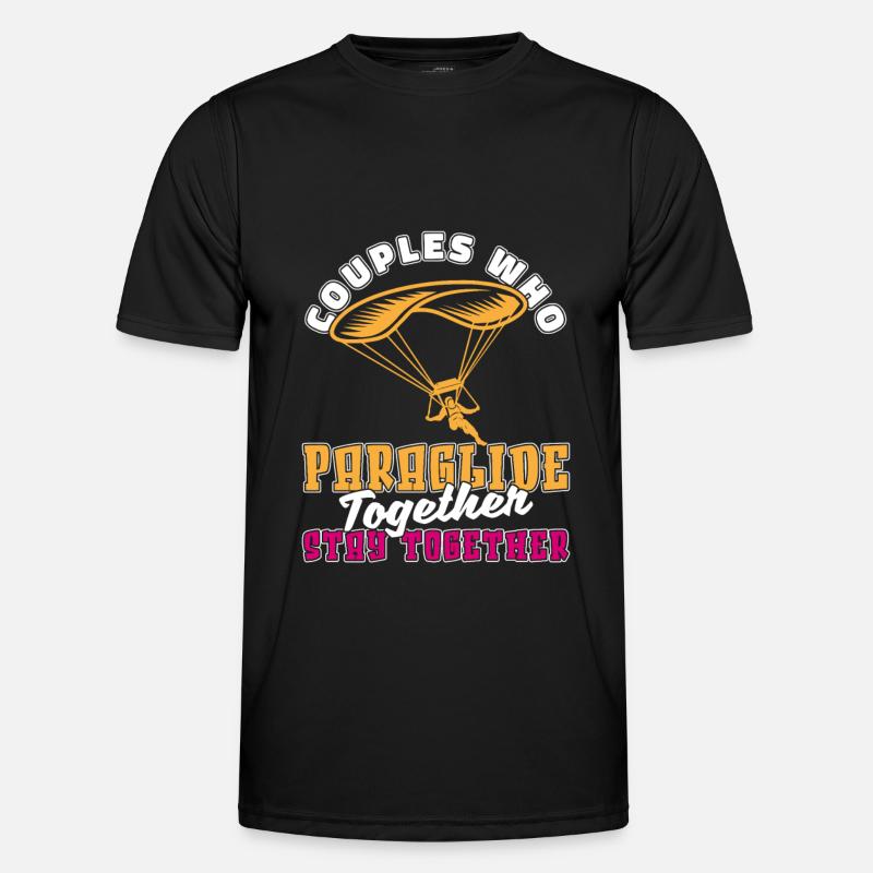 Paragleiter Paragleiten Paar - Männer Funktions-T-Shirt - Schwarz