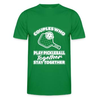 Pickleball pair - Men's Functional T-Shirt - kelly green - Front - AI Model Male 178 dark (178cm)