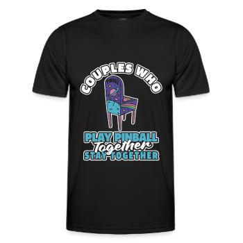Paire de flippers - T-shirt sport Homme - noir - Devant - AI Model Male 178 dark (178cm)