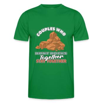 Geologe Steinsammler Paar - Männer Funktions-T-Shirt - Kelly Green - Vorne - AI Model Male 178 dark (178cm)