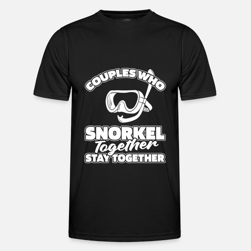 Schnorcheln Paar - Männer Funktions-T-Shirt - Schwarz