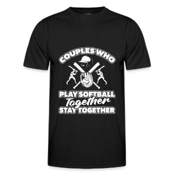 Softball Pair - Men's Functional T-Shirt - black - Front - AI Model Male 178 dark (178cm)