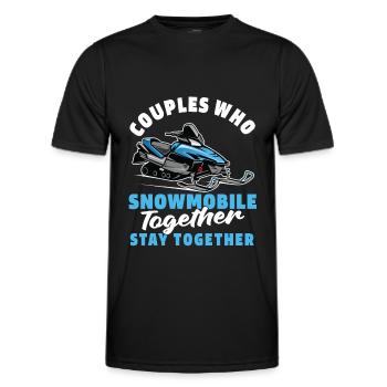 Snowmobile Snowmobile Pair - Men's Functional T-Shirt - black - Front - AI Model Male 178 dark (178cm)