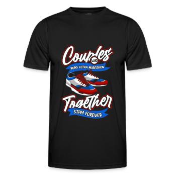 Ultramarathon Couple - T-shirt sport Homme - noir - Devant - AI Model Male 178 dark (178cm)