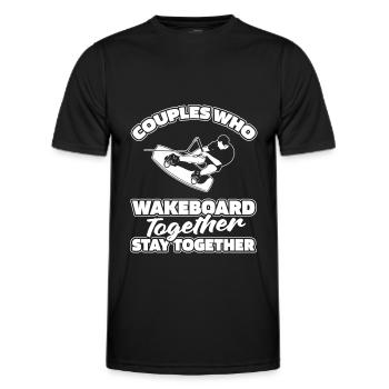 Wakeboard Wakeboarder Paar - Männer Funktions-T-Shirt - Schwarz - Vorne - AI Model Male 178 dark (178cm)