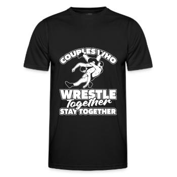 Couple de lutteurs - T-shirt sport Homme - noir - Devant - AI Model Male 178 dark (178cm)