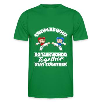 Taekwondo Pair - Men's Functional T-Shirt - kelly green - Front - AI Model Male 178 dark (178cm)