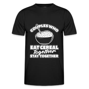 Breakfast Muesli Cereal Couple - Men's Functional T-Shirt - black - Front - AI Model Male 178 dark (178cm)