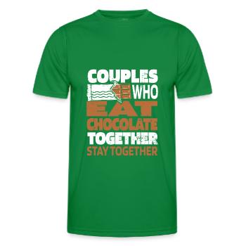 Paire de chocolat - T-shirt sport Homme - vert - Devant - AI Model Male 178 dark (178cm)
