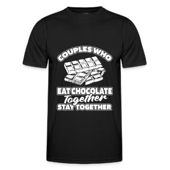 Chocolate Chocolate Pair - Men's Functional T-Shirt - black - Front - AI Model Male 178 dark (178cm)