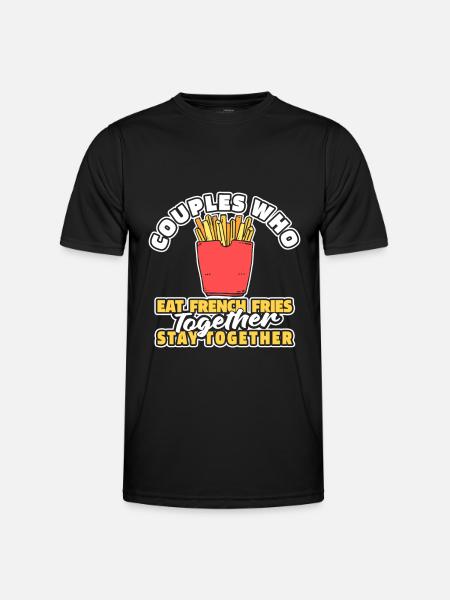 French fries fries pair - Men's Functional T-Shirt - black