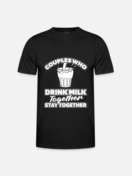 Cow Milk Pair - Men's Functional T-Shirt - black