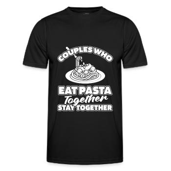 Couple de pâtes - T-shirt sport Homme - noir - Devant - AI Model Male 178 dark (178cm)