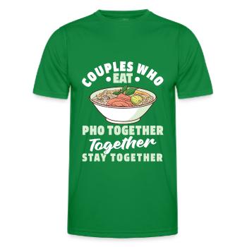 Pho Bowl Paar - Männer Funktions-T-Shirt - Kelly Green - Vorne - AI Model Male 178 dark (178cm)