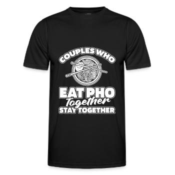 Pho Bowl Paar - Männer Funktions-T-Shirt - Schwarz - Vorne - AI Model Male 178 dark (178cm)