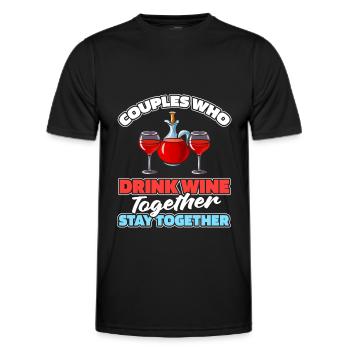 Couple de vignerons - T-shirt sport Homme - noir - Devant - AI Model Male 178 dark (178cm)